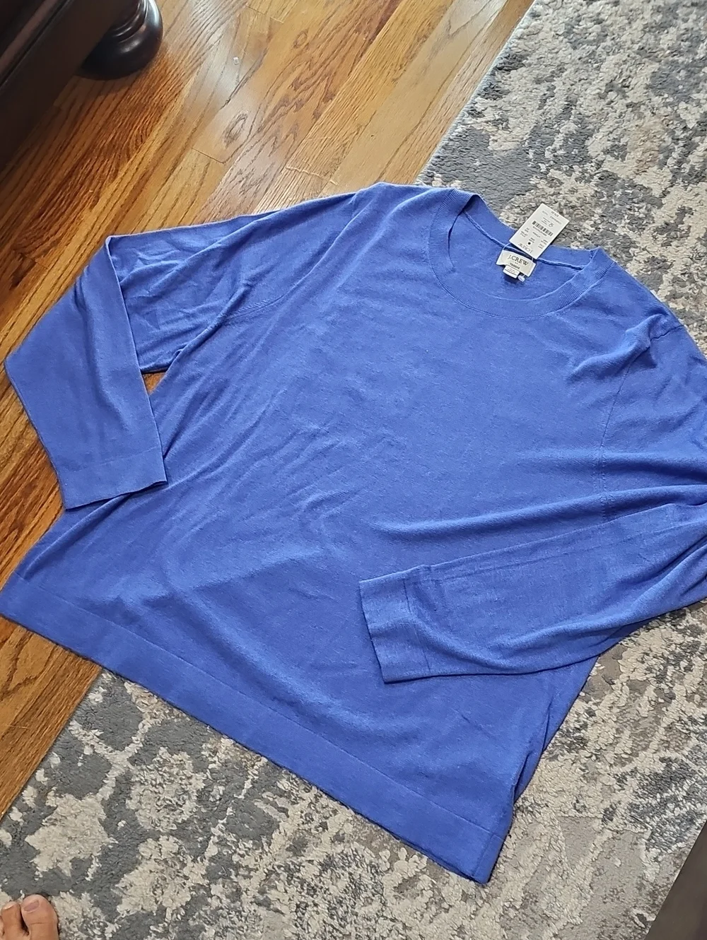 J Crew Teddie Sweater Blue Size 2x Plus Nwt